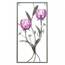 Accent 10018916 Purple Flower Rectangular Wall Sconce - Two Candles
