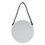 Accent 4506066 Round Hanging Wall Mirror With Faux Leather Strap - Whi