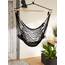 Accent 4506129 Recycled Cotton Swinging Hammock Chair - Black