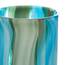 Accent 10019135 Blue Swirls Cylinder Glass Vase - 10 Inches