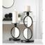 Accent 10018636 Half-circle Mirrored Candle Holder - Single