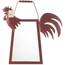 Accent 10019102 Country Rooster Wall Mirror With Handle