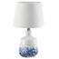 Accent 10018919 White And Blue Splash Porcelain Table Lamp
