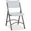 Lorell LLR 62515 Heavy-duty Tubular Folding Chairs - Platinum Polyethy