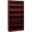 Lorell LLR 60075 Panel End Hardwood Veneer Bookcase - 36 X 12 X 84 - 6