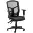 Lorell LLR 86200 Executive High-back Mesh Chair - Black Fabric Seat - 