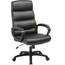 Lorell LLR 41843 Soho High-back Leather Executive Chair - Black Bonded