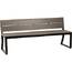 Lorell LLR 42691 Charcoal Outdoor Bench With Backrest - Charcoal Faux 