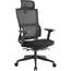 Lorell LLR 81998 High Back Mesh Chair W Headrest - Black Seat - Black 