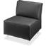 Lorell LLR 86917 Fuze Modular Series Black Leather Guest Seating - Bla