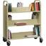 Lorell LLR 49202 Double-sided Book Cart - 6 Shelf - 200 Lb Capacity - 