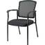 Lorell LLR 23100 Breathable Mesh Guest Chair - Black Fabric Seat - Bla