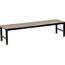 Lorell LLR 42689 Charcoal Faux Wood Outdoor Bench - Charcoal Gray Faux