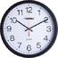 Lorell LLR 61008 12-12 Slimline Wall Clock - Analog - Quartz - Black -