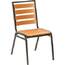 Lorell LLR 42685 Teak Outdoor Chair - Teak Faux Wood Seat - Teak Faux 