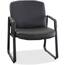 Lorell LLR 84587 Big And Tall Leather Guest Chair - Leather, Plywood S