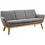 Lorell LLR 68963 Quintessence Collection Upholstered Sofa - 19.8 X 73.