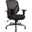 Lorell LLR 81804 Soho Big  Tall Mesh Back Chair - Black Fabric Seat - 