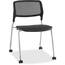 Lorell LLR 84572 Stackable Guest Chairs - Black Seat - Black Back - Po