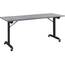 Lorell LLR 60741 Mobile Folding Training Table - Rectangle Top - Powde