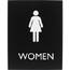 Lorell LLR 02665 Restroom Sign - 1 Each - Women Printmessage - 6.4 Wid