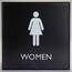 Lorell LLR 02656 Restroom Sign - 1 Each - Women Printmessage - 8 Width