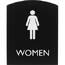 Lorell LLR 02674 Restroom Sign - 1 Each - Women Printmessage - 6.8 Wid