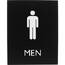 Lorell LLR 02667 Restroom Sign - 1 Each - Men Printmessage - 6.4 Width