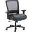 Lorell LLR 03207 Heavy-duty Mesh Task Chair - Black Leather, Polyureth