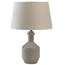 Nikki 5001006 Gray Porcelain Table Lamp With Linen Shade