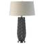 Nikki 5001009 Porcelain Prism Table Lamp With Linen Shade