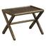 Homeroots.co 380053 Antique Chestnut Finished Wooden Stool Bench
