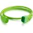 C2g 17567 10ft 14awg Power Cord (iec320c14 To Iec320c13) - Green - For