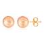 Unbranded 86682 14k Rose Gold Ball Earrings With Linear Texture