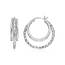 Unbranded 43446 Two-part Graduated Polished And Textured Hoop Earrings
