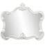 Homeroots.co 383716 White Baroque Shape Ornate Mirror