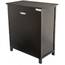 Homeroots.co 383041 Black Wooden Cabinet With 3 Basket Weave Drawers A