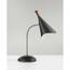 Homeroots.co 372549 Matte Black Metal Gooseneck Adjustable Desk Lamp