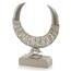 Homeroots.co 354803 3 X 12 X 16 Antique Zinc Double Horn Sculpture
