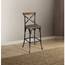 Homeroots.co 374177 Antique Black Reclaimed Wooden Bar Chair