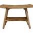 Homeroots.co 376728 Contemporary Teak Shower Bench With Shelf In Natur