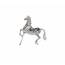 Homeroots.co 364229 Nickel Plated Aluminum Horse Sculpture