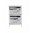 Homeroots.co 364165 12.5 X 16 X 25 White, Blue - Portable 2 Drawers