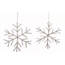 Melrose 81512DS Bead Snowflake Ornament (set Of 12) 9h, 12.5h Acrylic