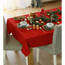 Homeroots.co 376813 70 Merry Christmas Rectangle Tablecloth In  Red