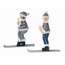 Melrose 80237DS Ski Couple Set Of 2 20.25h Wood