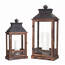 Melrose 66815DS Lanterns (set Of 2) 21h, 27.5h Woodmetalglass