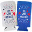 Capital Red_Wht_Booze_Slim_2_Pack Funny Patriotic Slim Can Coolers - R