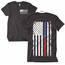 Fox 63-4836 S Vintage Blue  Red Line Men's T-shirt Black - Small