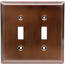 Ge 57383 Double Switch Wall Plate, Copper Finish